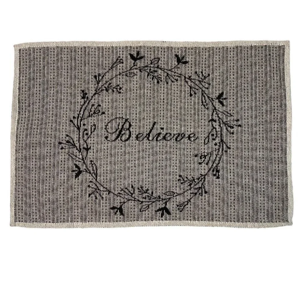 Placemats Set of 4 2 Believe 2 Blessed Gray